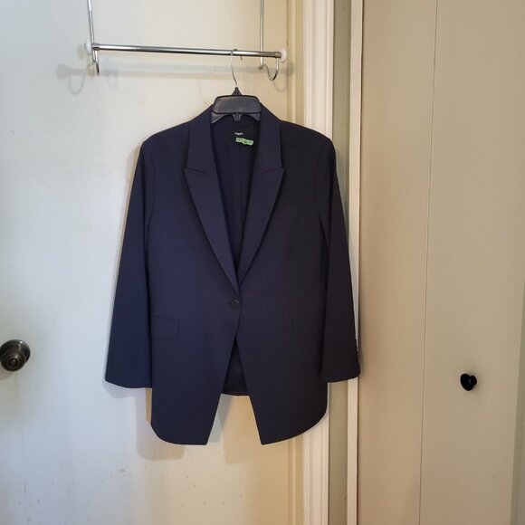 Theory Women's Wool Suit - Blazer & Pants. Navy Blue - Picture 11 of 14